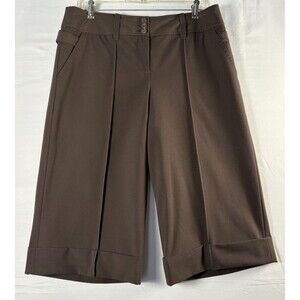 Ann Taylor Loft  women  Ann  cropped gouchos pockets brown pants 10